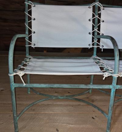 Robert Lewis Robert Lewis Copper Tube Settee Santa Barbara Studio CA 1940s