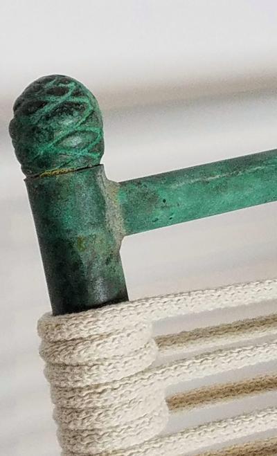 Robert Lewis Robert Lewis Early Copper Chaise Lounge Center Brace Santa Barbara CA 1930s