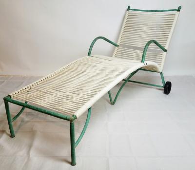 Robert Lewis Robert Lewis Early Copper Chaise Lounge Center Brace Santa Barbara CA 1930s
