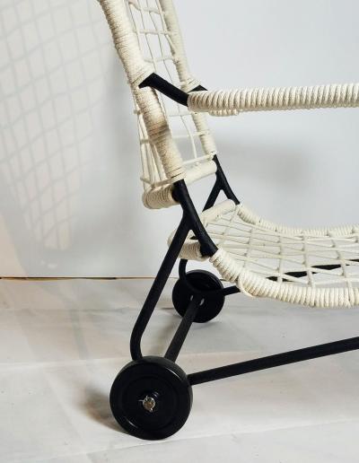 Robert Lewis Robert Lewis Rare Type Outdoor Chaise Santa Barbara CA 1930s