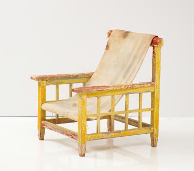 Robert Mallet Stevens Robert Mallet stevens Hammock Chair France 1925 Original Canvas Paint