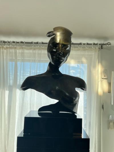 Robert Marcus AMAZING MODERNIST BRONZE TORSO BY ROBERT MARCUS