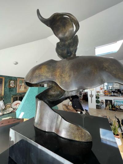 Robert Marcus AMAZING MODERNIST BRONZE TORSO BY ROBERT MARCUS