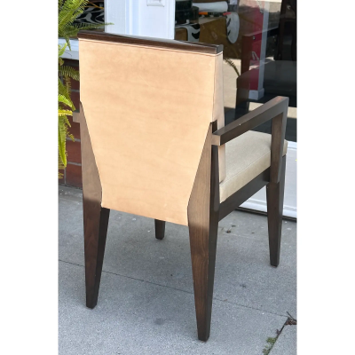 Robert Marinelli Art Deco Style Robert Marinelli Leather Arm Chair
