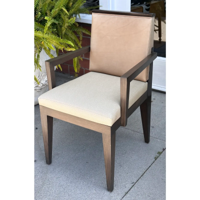 Robert Marinelli Art Deco Style Robert Marinelli Leather Arm Chair