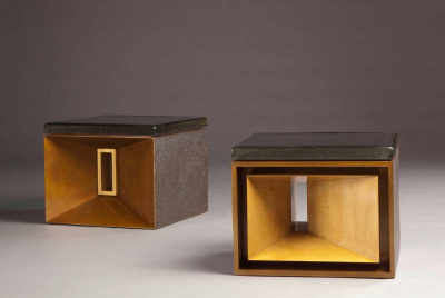 Robert Marinelli SET OF TWO ASPECTUAL COCKTAIL TABLE