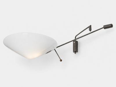 Robert Mathieu Swivel wall sconce with pendulum arm by Robert Mathieu circa 1957 1958