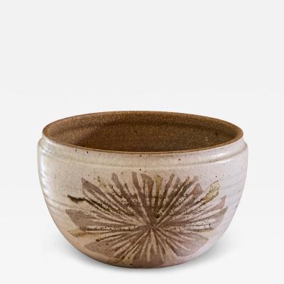 Robert Maxwell 1960s Robert Maxwell Hand Thrown Speckle Glazed Flower Stoneware Pot