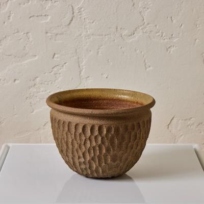 Robert Maxwell 1960s Robert Maxwell Hand Thrown Thumbprint Stoneware Pot