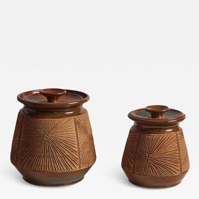 Robert Maxwell Pair of Robert Maxwell David Cressey Storage Jars for Earthgender