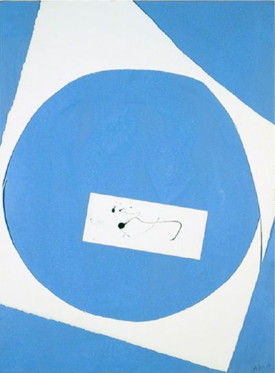 Robert Motherwell In Blue and White with Calligraphy 1964