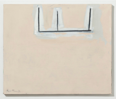 Robert Motherwell Open No 133 Charcoal on Beige 1969