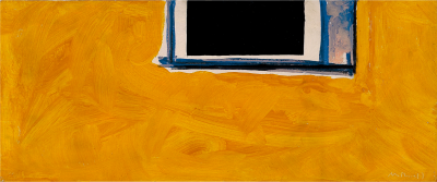 Robert Motherwell Untitled Open in Yellow Black and Blue 1970