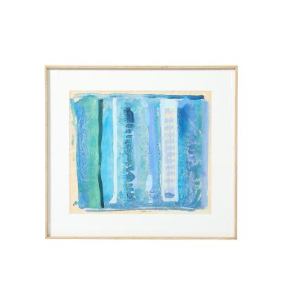 Robert Natkin Mid Century Modernist Watercolor Gouache Painting by Robert Natkin