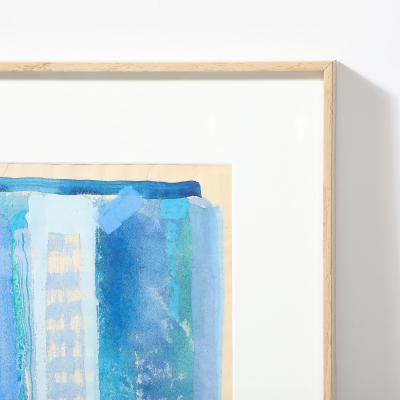 Robert Natkin Mid Century Modernist Watercolor Gouache Painting by Robert Natkin