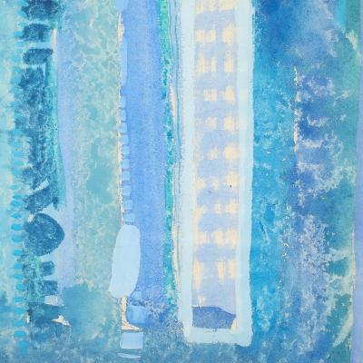 Robert Natkin Mid Century Modernist Watercolor Gouache Painting by Robert Natkin