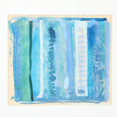 Robert Natkin Mid Century Modernist Watercolor Gouache Painting by Robert Natkin