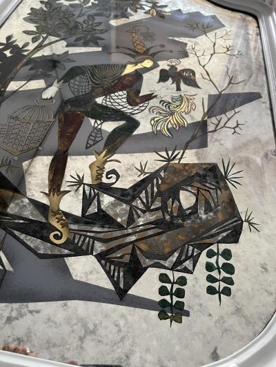 Robert Pansart 1940s Decorative wall mirror by Robert Pansart