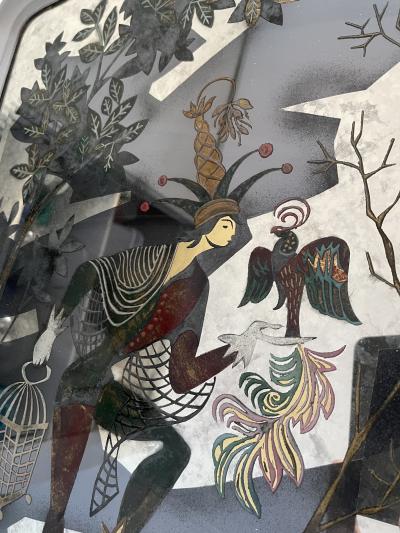 Robert Pansart 1940s Decorative wall mirror by Robert Pansart