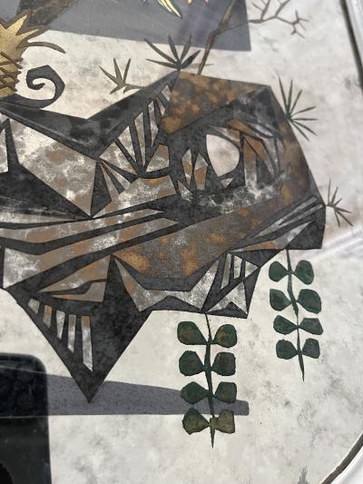 Robert Pansart 1940s Decorative wall mirror by Robert Pansart