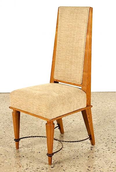 Robert Paveau Robert Paveau documented set of 4 chicest high back chairs