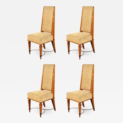 Robert Paveau Robert Paveau documented set of 4 chicest high back chairs