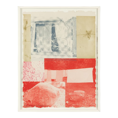 Robert Rauschenberg 1979 Robert Rauschenberg Rose Bay from Rockery Mounds lithograph
