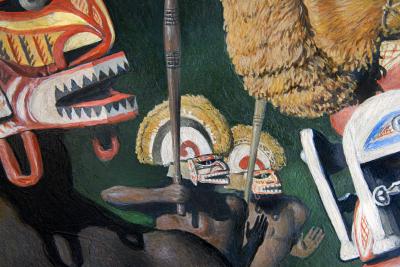 Robert Riggs Tribesmen with Headdresses