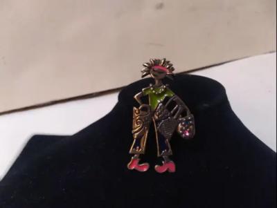 Robert Shields Robert Shields Sterling Silver and Enamel Brooch