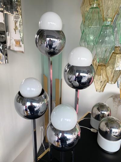Robert Sonneman Chrome Metal Ball Lamp by Robert Sonneman USA 1970s