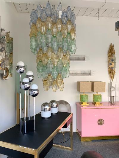 Robert Sonneman Chrome Metal Ball Lamp by Robert Sonneman USA 1970s