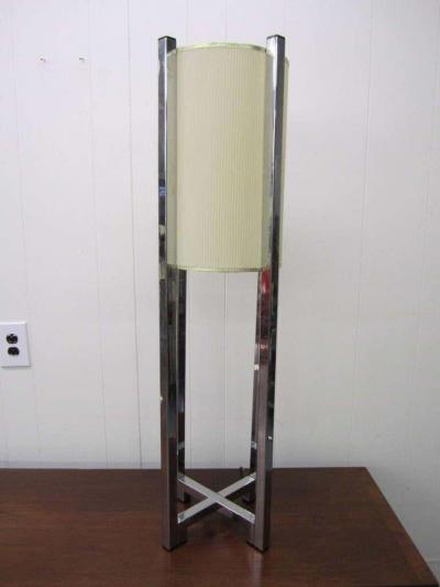 Robert Sonneman Sonneman Lighting Large Paul Mayen Style Chrome Lamp Mid century Modern