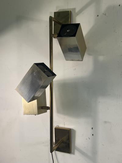 Robert Sonneman Sonneman Lighting MODERNIST CHROME BRASS SIX LIGHT SCONCES