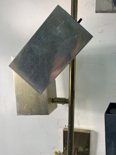 Robert Sonneman Sonneman Lighting MODERNIST CHROME BRASS SIX LIGHT SCONCES