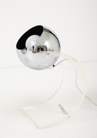 Robert Sonneman Sonneman Lighting Robert Sonneman Chrome Lucite Desk Uplights