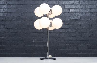Robert Sonneman Sonneman Lighting Robert Sonneman Sputnik Space Age Chrome Orb Table Lamp