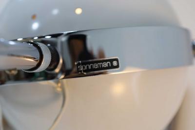 Robert Sonneman Sonneman Lighting Sonneman 3 Arm Oscillating Floor Lamp in Chrome and White