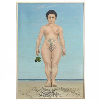 Robert Springfels Oil on Canvas Figurative Painting Titled Female 1970 