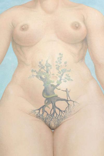 Robert Springfels Oil on Canvas Figurative Painting Titled Female 1970 