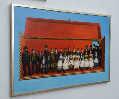 Robert Springfels Oil on Canvas Figurative Painting Titled Personnel of a B