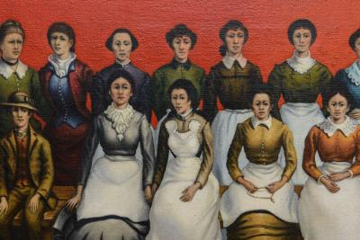 Robert Springfels Oil on Canvas Figurative Painting Titled Personnel of a B