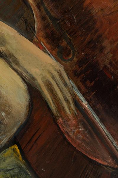 Robert Springfels Robert Springfels American Contemporary Boy with a Cello Oil on Board