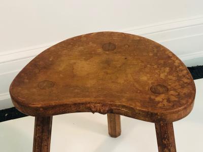 Robert Thompson Set of Three Rare Wood Stools or Accent Tables by Robert Mouseman Thompson