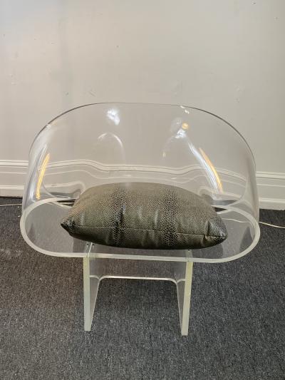 Robert Van Horn RARE ROBERT VAN HORN LUCITE RIBBON LOUNGE CHAIR
