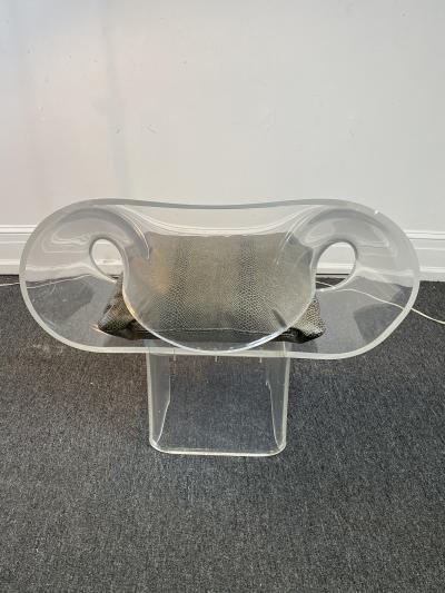 Robert Van Horn RARE ROBERT VAN HORN LUCITE RIBBON LOUNGE CHAIR