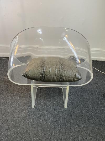 Robert Van Horn RARE ROBERT VAN HORN LUCITE RIBBON LOUNGE CHAIR