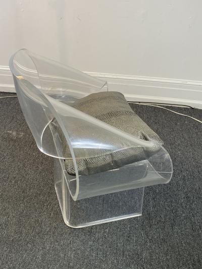 Robert Van Horn RARE ROBERT VAN HORN LUCITE RIBBON LOUNGE CHAIR
