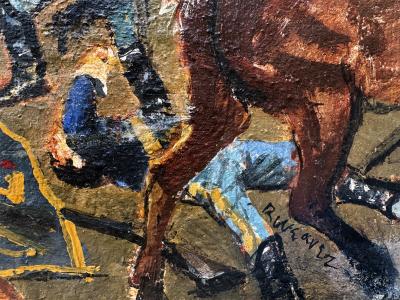 Robert Weaver General George Custer Battle of Little Big Horn in Expressionist Style
