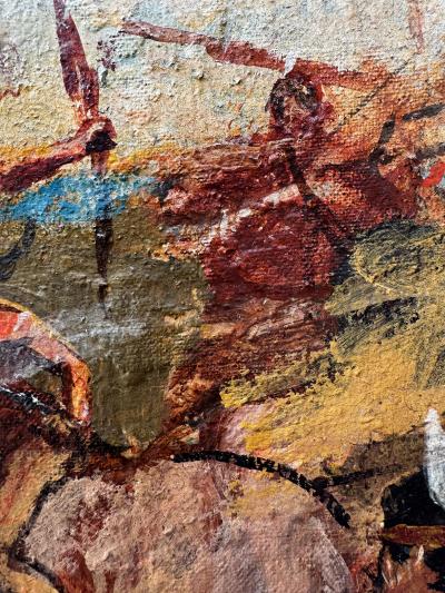 Robert Weaver General George Custer Battle of Little Big Horn in Expressionist Style
