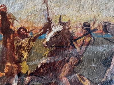 Robert Weaver General George Custer Battle of Little Big Horn in Expressionist Style